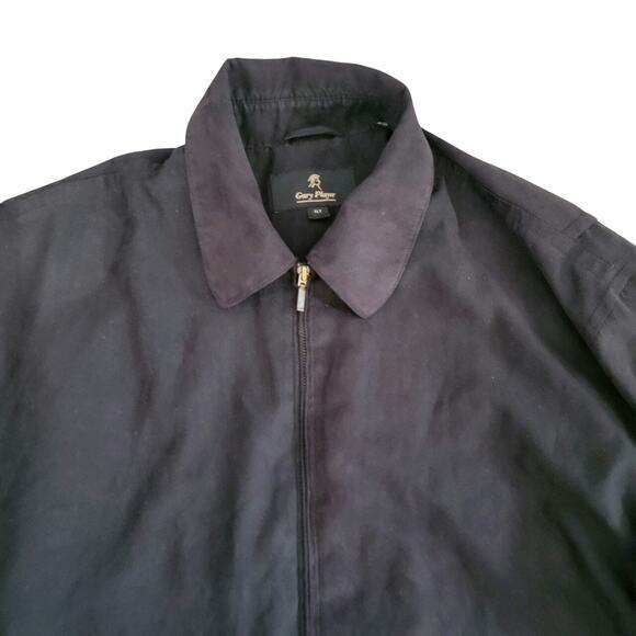 Gary Player Chore Coat Jacket Golf Athletic EUC Faux Suede Full Zip Sz XL Tall - Picture 3 of 13